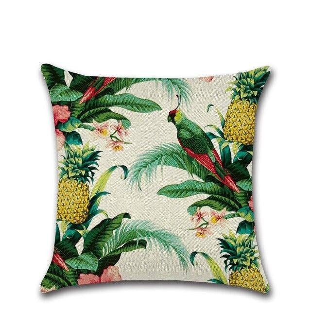 Tropical Print Cushion Cover