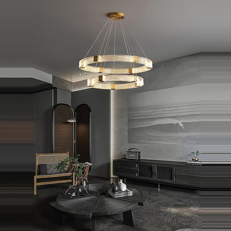 Damian Round Double Chandelier