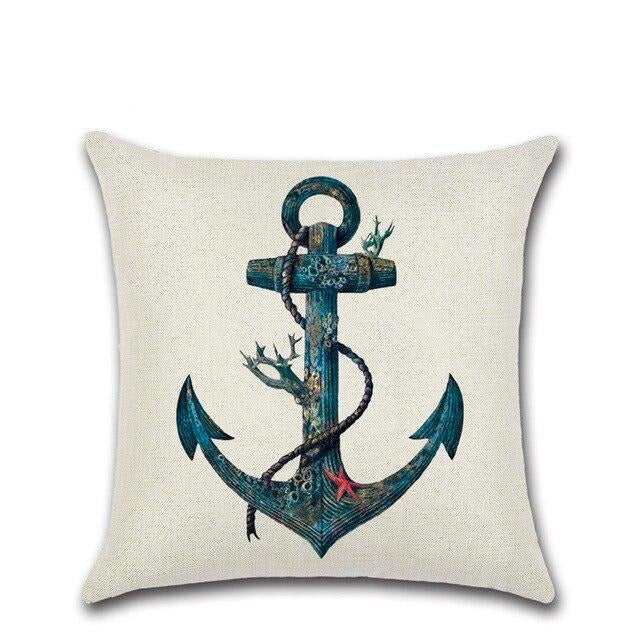 Nautical Print Cushion Cover