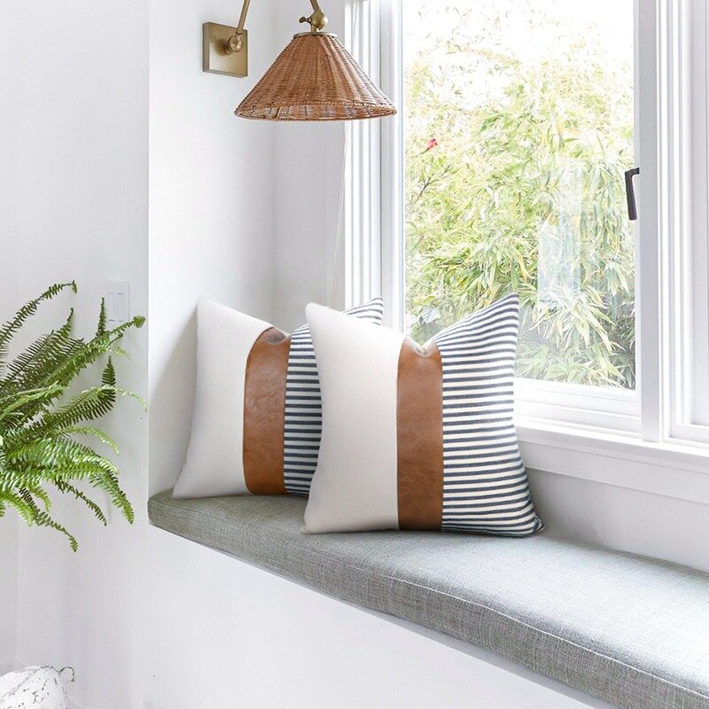 Horizontal Striped Cushion Cover