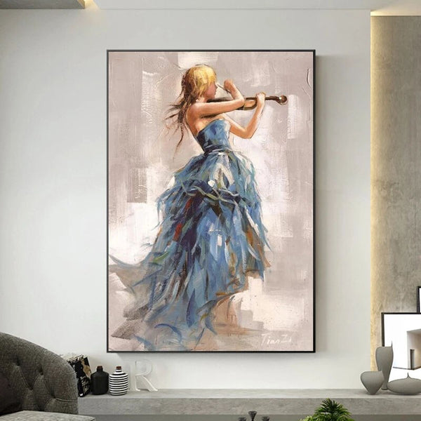 Violinist Oil Painting