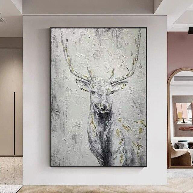 Deer Oil Painting