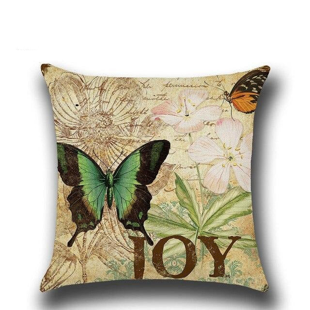 Butterfly Print Cushion Cover
